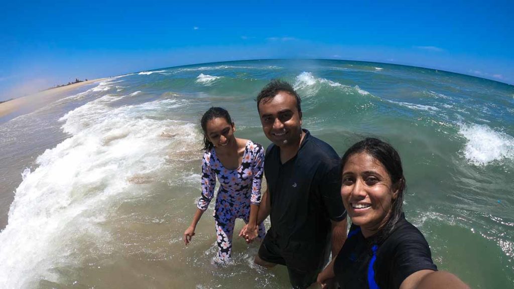 Riteeka,Juhi and Abhi at Paradise Beach