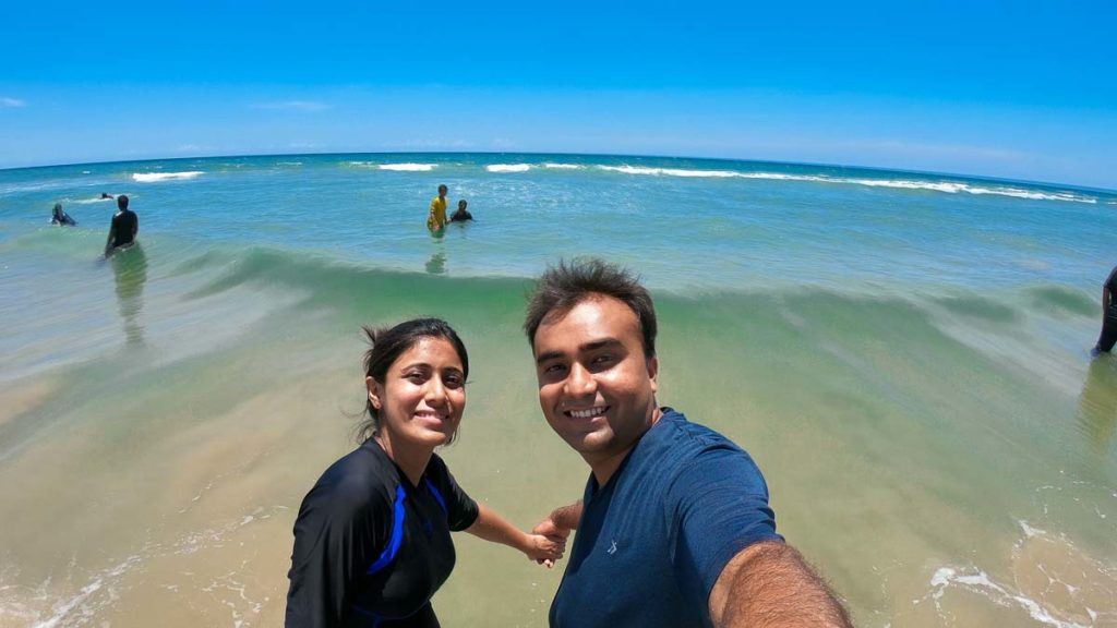 Riteeka and Abhi at Paradise Beach